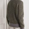 Snow Wander Ribbed Cashmere and Silk-Blend Mock-Neck Sweater - BK Snow Wander Ribbed Cashmere and Silk-Blend Mock-Neck Sweater - BK
