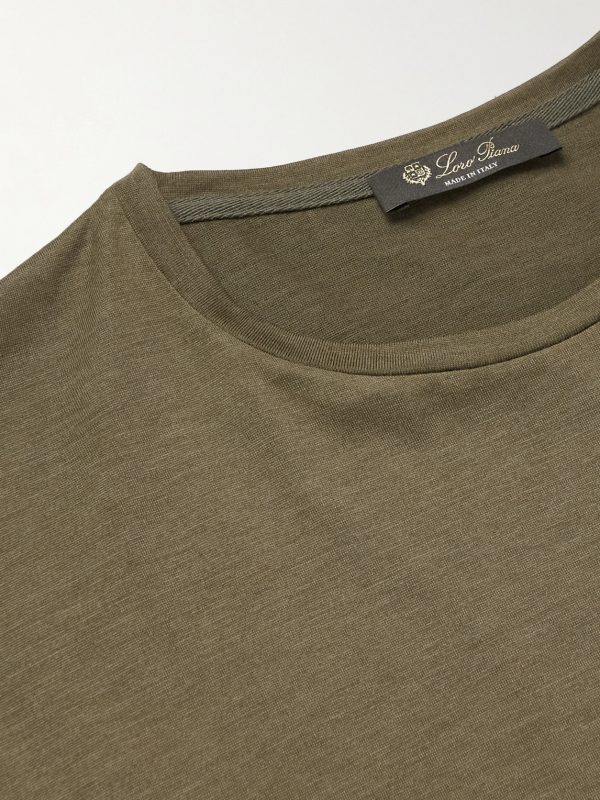 Slim-Fit Silk and Cotton-Blend Jersey T-Shirt - CU Slim-Fit Silk and Cotton-Blend Jersey T-Shirt - CU