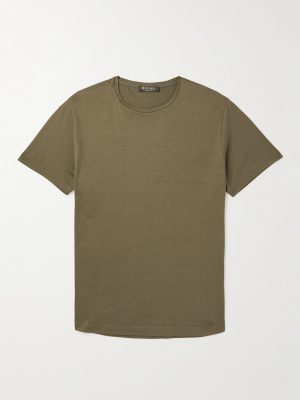 Slim-Fit Silk and Cotton-Blend Jersey T-Shirt Slim-Fit Silk and Cotton-Blend Jersey T-Shirt
