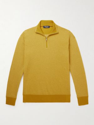 Roadster Striped Cashmere Half-Zip Sweater Roadster Striped Cashmere Half-Zip Sweater