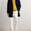 Roadster Striped Cashmere Half-Zip Sweater - OU Roadster Striped Cashmere Half-Zip Sweater - OU