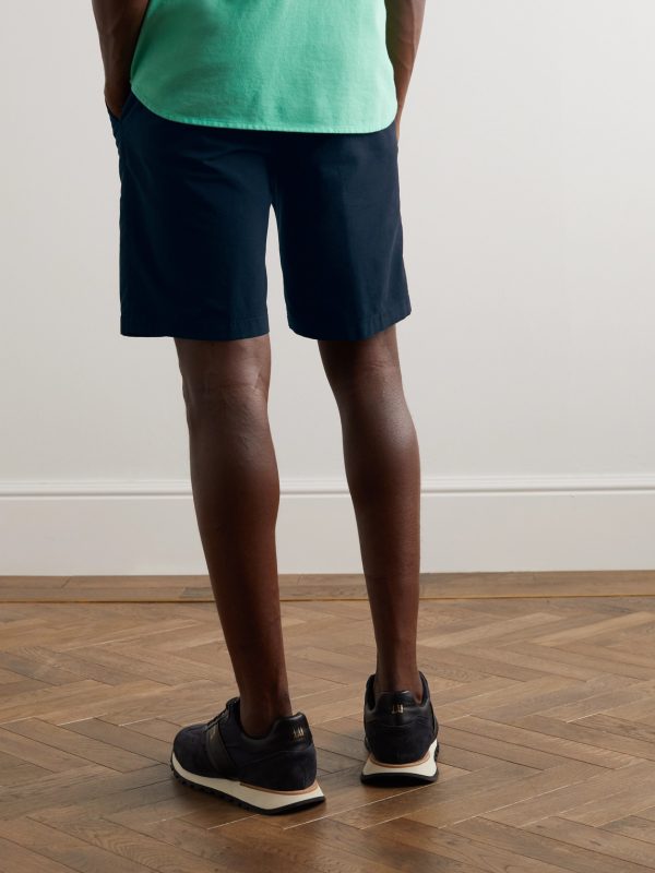 Straight-Leg Cotton-Blend Bermuda Shorts - BK
