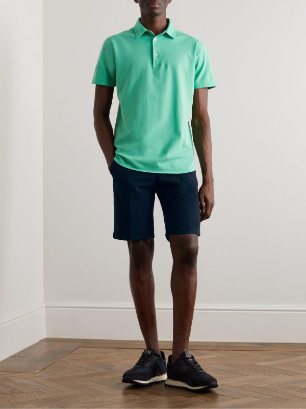 Straight-Leg Cotton-Blend Bermuda Shorts - OU