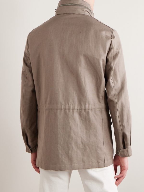 Traveler Rain System® Cotton and Linen-Blend Field Jacket - BK Traveler Rain System® Cotton and Linen-Blend Field Jacket - BK