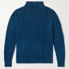 Ribbed Cable-Knit Cashmere Rollneck Sweater
