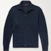 Silk and Linen-Blend Zip-Up Cardigan