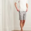 Straight-Leg Striped Wool-Blend Shorts - OU Straight-Leg Striped Wool-Blend Shorts - OU
