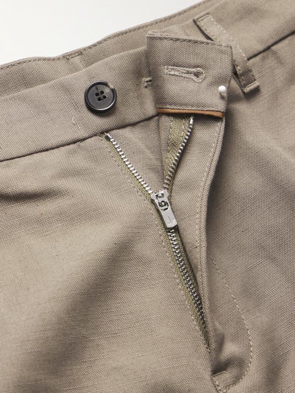 Straight-Leg Cotton and Linen-Blend Cargo Shorts - E1