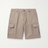 Straight-Leg Cotton and Linen-Blend Cargo Shorts