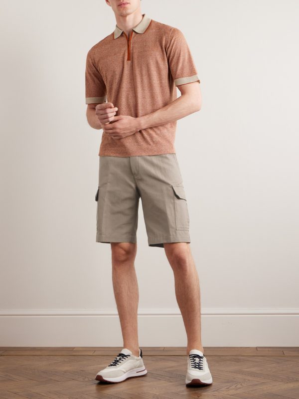 Straight-Leg Cotton and Linen-Blend Cargo Shorts - OU