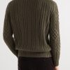 Ribbed Cable-Knit Cashmere Rollneck Sweater - BK Ribbed Cable-Knit Cashmere Rollneck Sweater - BK
