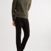 Ribbed Cable-Knit Cashmere Rollneck Sweater - OU Ribbed Cable-Knit Cashmere Rollneck Sweater - OU
