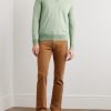 Roadster Striped Cashmere Half-Zip Sweater - OU Roadster Striped Cashmere Half-Zip Sweater - OU
