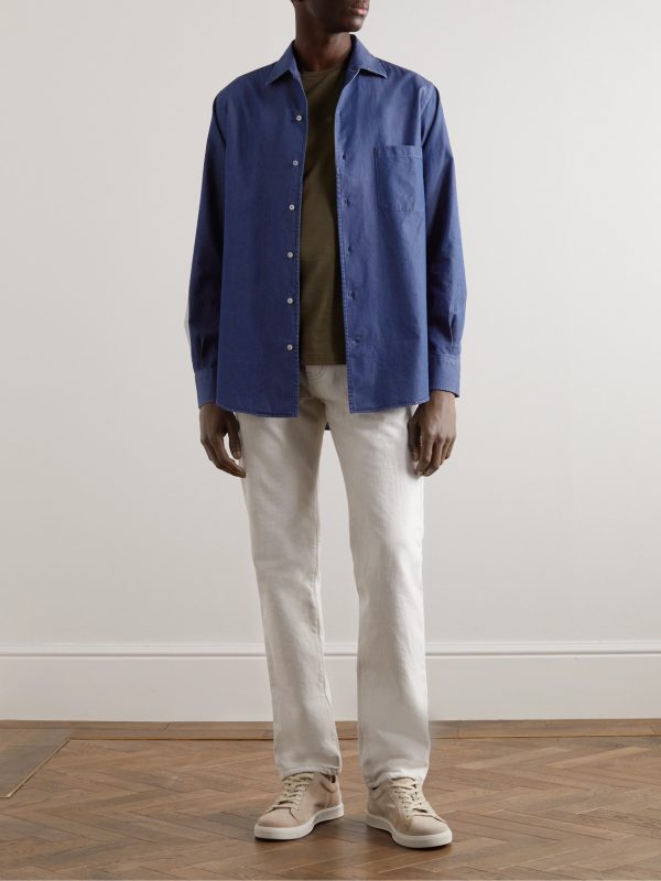 Washed Cotton-Chambray Shirt - OU Washed Cotton-Chambray Shirt - OU