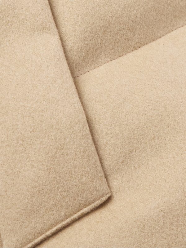 Padded Shell-Trimmed Cashmere Hooded Down Jacket - E1 Padded Shell-Trimmed Cashmere Hooded Down Jacket - E1