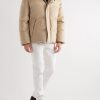 Padded Shell-Trimmed Cashmere Hooded Down Jacket - OU Padded Shell-Trimmed Cashmere Hooded Down Jacket - OU