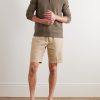 Straight-Leg Cotton-Blend Bermuda Shorts - OU Straight-Leg Cotton-Blend Bermuda Shorts - OU