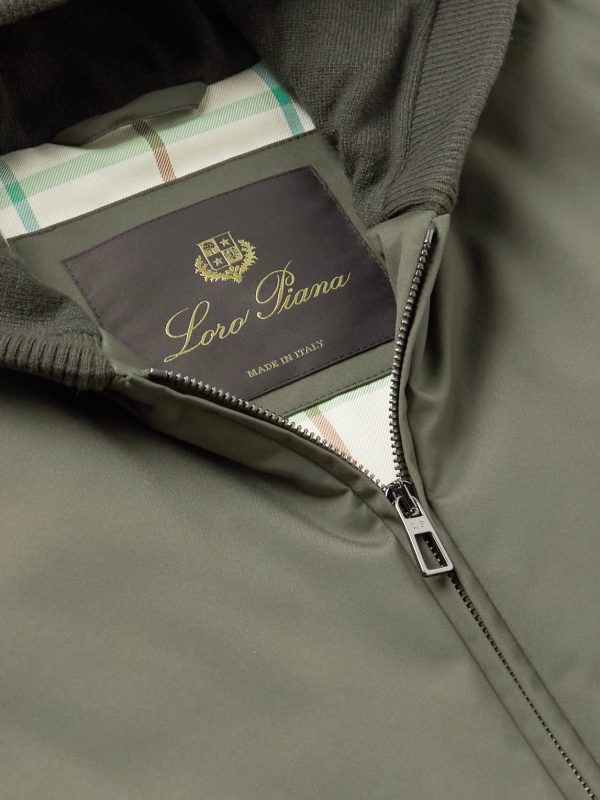 Wallace Cashmere-Trimmed Padded Shell Hooded Gilet - CU Wallace Cashmere-Trimmed Padded Shell Hooded Gilet - CU