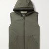 Wallace Cashmere-Trimmed Padded Shell Hooded Gilet Wallace Cashmere-Trimmed Padded Shell Hooded Gilet