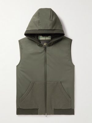 Wallace Cashmere-Trimmed Padded Shell Hooded Gilet