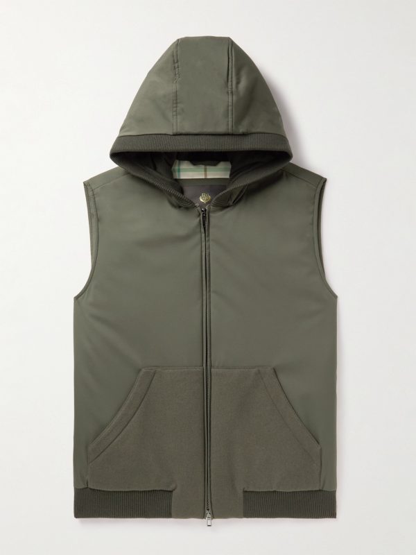 Wallace Cashmere-Trimmed Padded Shell Hooded Gilet Wallace Cashmere-Trimmed Padded Shell Hooded Gilet
