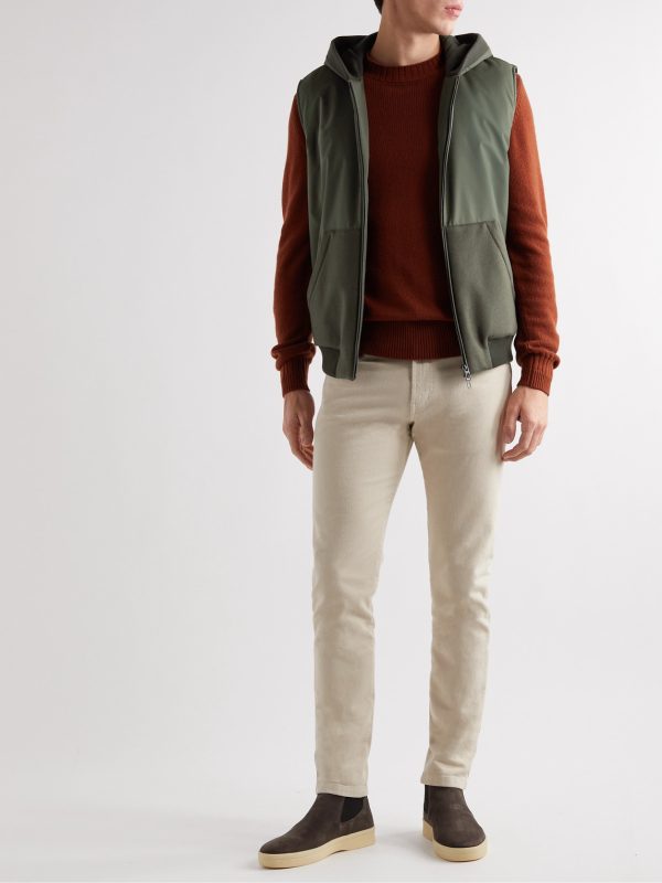 Wallace Cashmere-Trimmed Padded Shell Hooded Gilet - OU Wallace Cashmere-Trimmed Padded Shell Hooded Gilet - OU