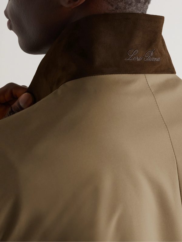 Sebring Windmate Suede-Trimmed Storm System Shell Car Coat - E2