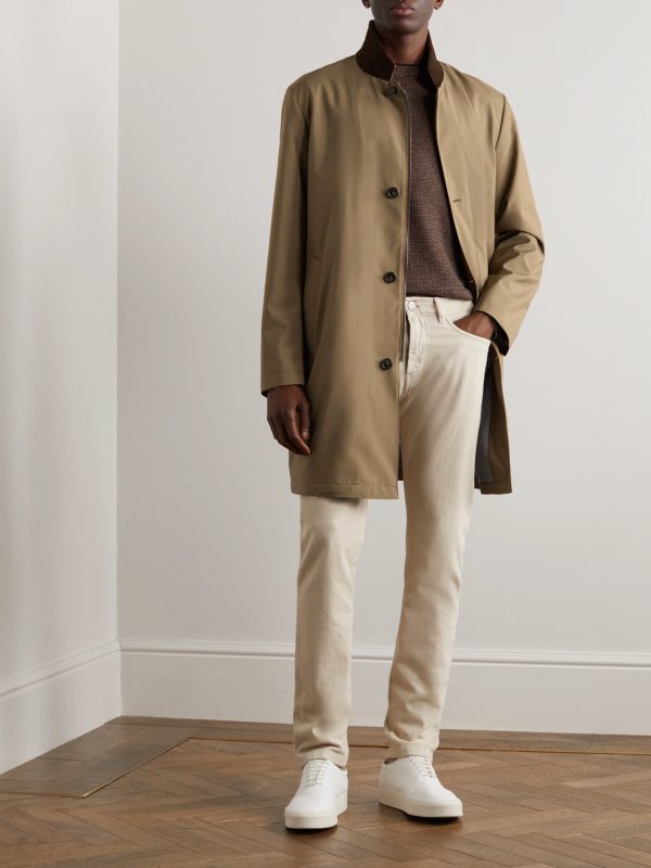 Sebring Windmate Suede-Trimmed Storm System Shell Car Coat - OU