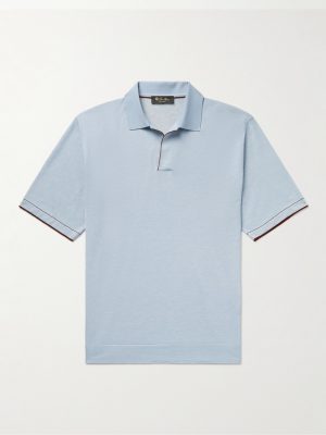 Silk and Cashmere-Blend Polo Shirt Silk and Cashmere-Blend Polo Shirt