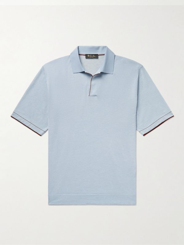 Silk and Cashmere-Blend Polo Shirt