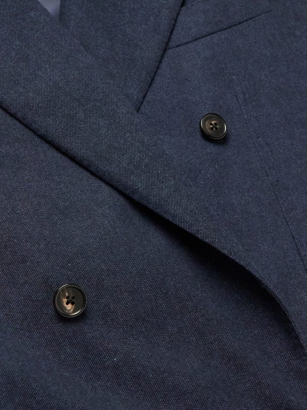 Double-Breasted Wool, Cotton and Cashmere-Blend Twill Suit Jacket - CU