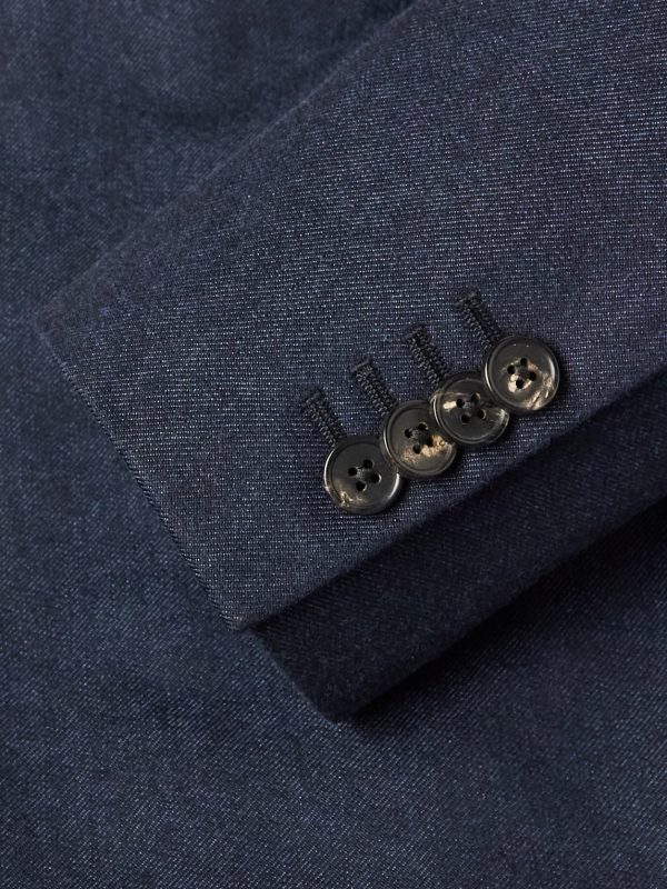Double-Breasted Wool, Cotton and Cashmere-Blend Twill Suit Jacket - E1
