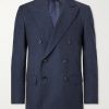 Double-Breasted Wool, Cotton and Cashmere-Blend Twill Suit Jacket