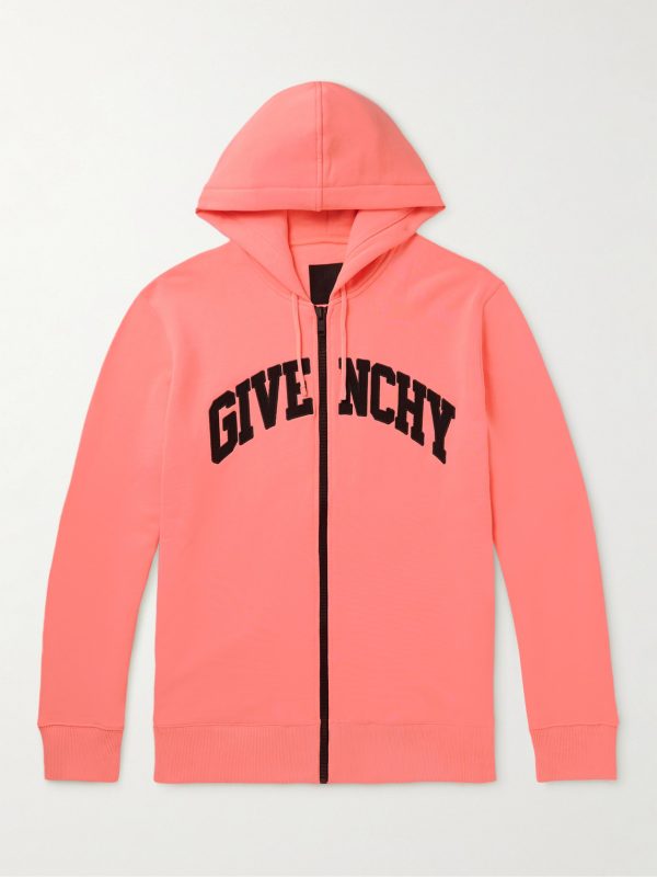 Logo-Embroidered Cotton-Jersey Zip-Up Hoodie