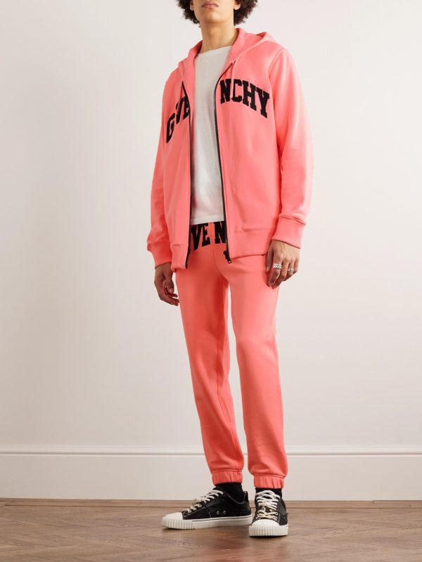 Logo-Embroidered Cotton-Jersey Zip-Up Hoodie - OU