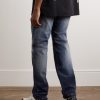 Straight-Leg Distressed Jeans - BK Straight-Leg Distressed Jeans - BK