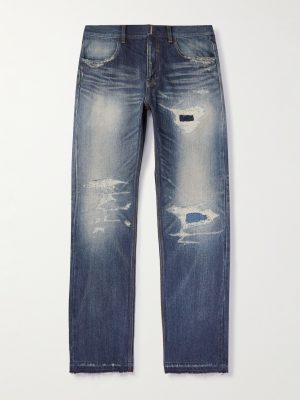 Straight-Leg Distressed Jeans Straight-Leg Distressed Jeans