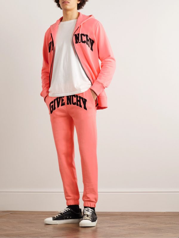 Tapered Logo-Embroidered Cotton-Jersey Sweatpants - OU Tapered Logo-Embroidered Cotton-Jersey Sweatpants - OU