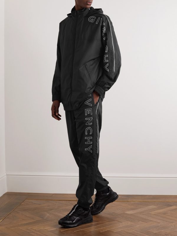 Tapered Logo-Print Shell Track Pants - OU Tapered Logo-Print Shell Track Pants - OU