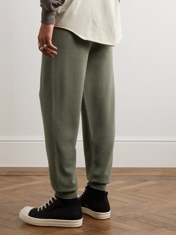 Tapered Wool-Blend Sweatpants - BK Tapered Wool-Blend Sweatpants - BK