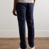 Straight-Leg Garment-Dyed Linen Trousers - BK Straight-Leg Garment-Dyed Linen Trousers - BK