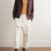Walker Cotton-Blend Twill Drawstring Trousers - OU Walker Cotton-Blend Twill Drawstring Trousers - OU