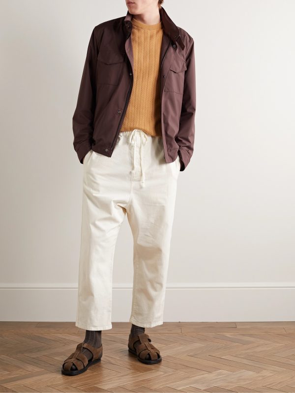 Walker Cotton-Blend Twill Drawstring Trousers - OU Walker Cotton-Blend Twill Drawstring Trousers - OU