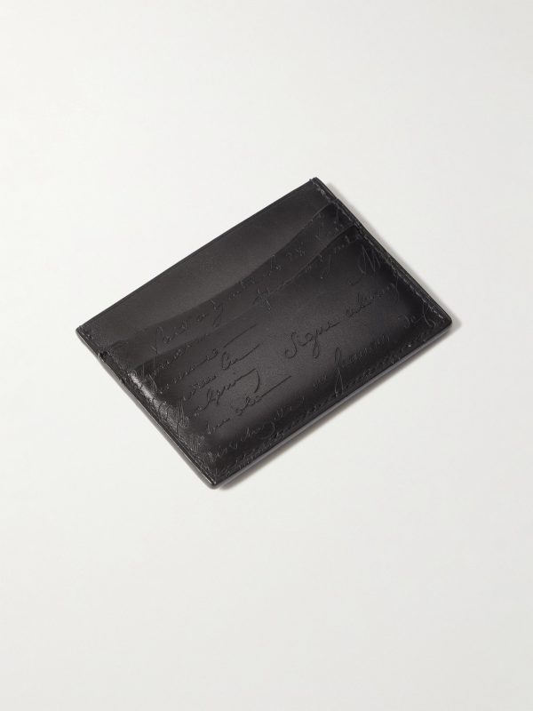 Bambou Scritto Venezia Leather Cardholder - BK Bambou Scritto Venezia Leather Cardholder - BK