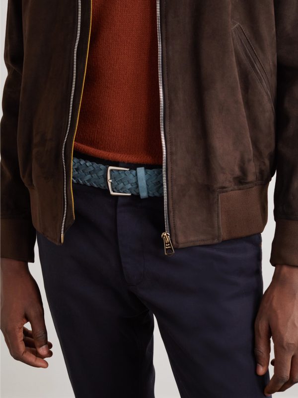 4cm Woven Suede Belt - FR 4cm Woven Suede Belt - FR