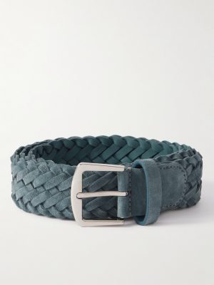 4cm Woven Suede Belt