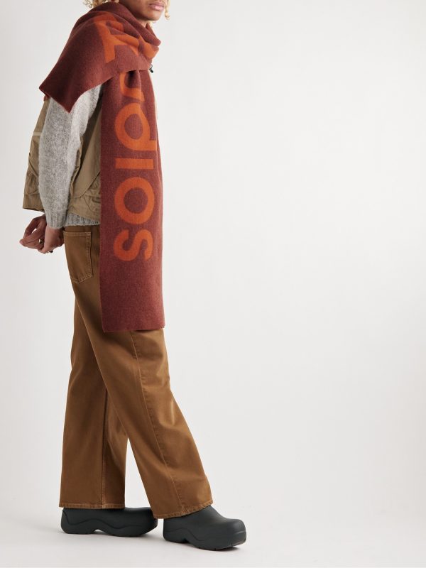 Toronty Logo-Jacquard Wool-Blend Scarf - OU