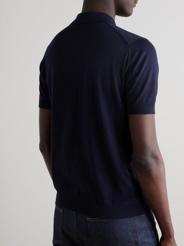 Adrian Slim-Fit Sea Island Cotton Polo Shirt - BK Adrian Slim-Fit Sea Island Cotton Polo Shirt - BK