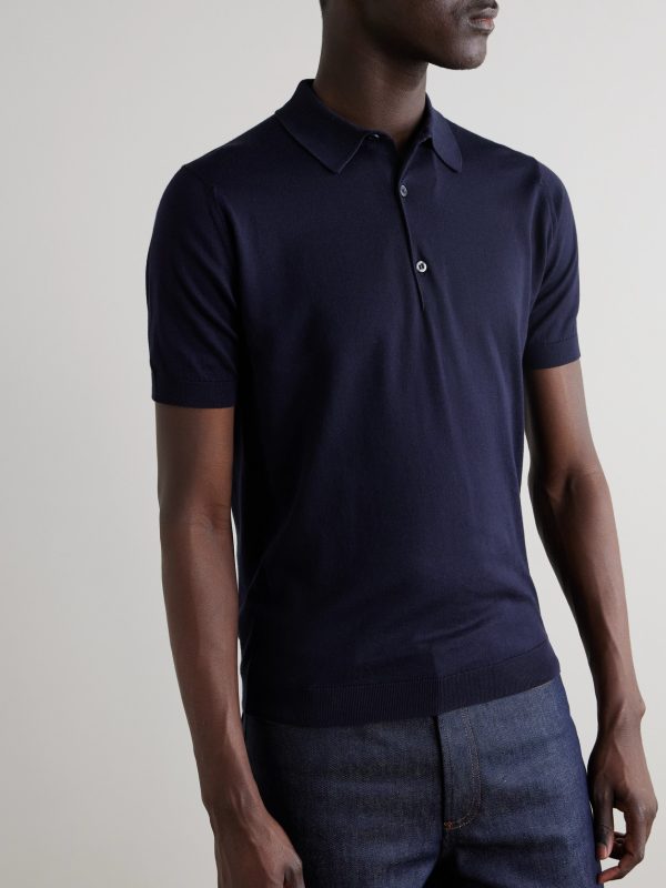 Adrian Slim-Fit Sea Island Cotton Polo Shirt - FR Adrian Slim-Fit Sea Island Cotton Polo Shirt - FR