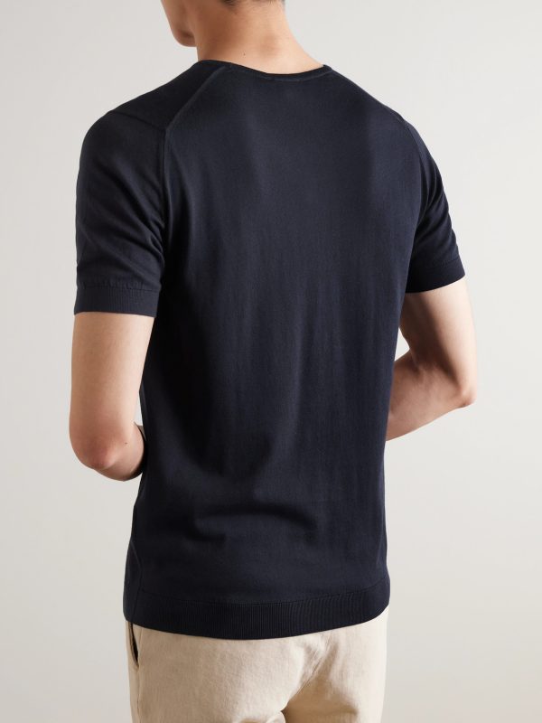 Belden Slim-Fit Sea Island Cotton T-Shirt - BK